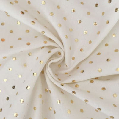 Low elastic silk polka dot pressed silver fabric