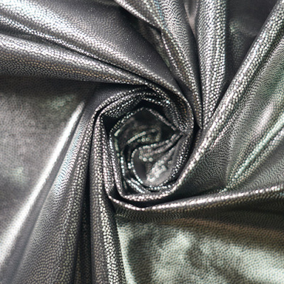 Spring silk pressed silver fabric