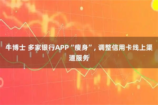 牛博士 多家银行APP“瘦身”, 调整信用卡线上渠道服务